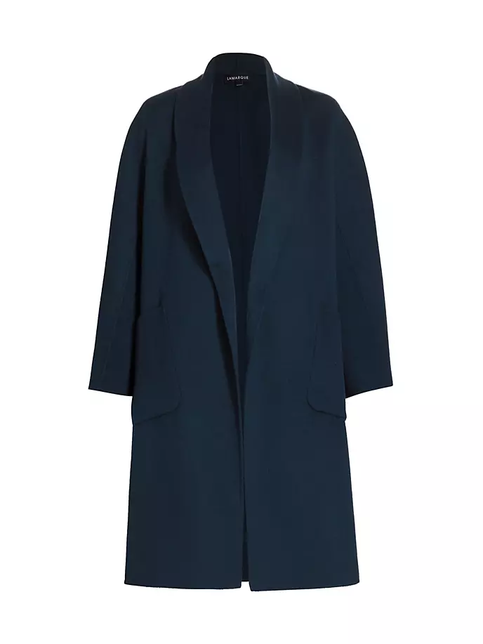 Полушерстяное пальто Thara с открытой передней частью Lamarque, синий