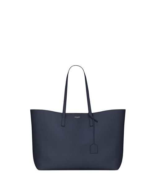 Кожаная сумка-тоут для покупок East/West Saint Laurent, цвет Blue