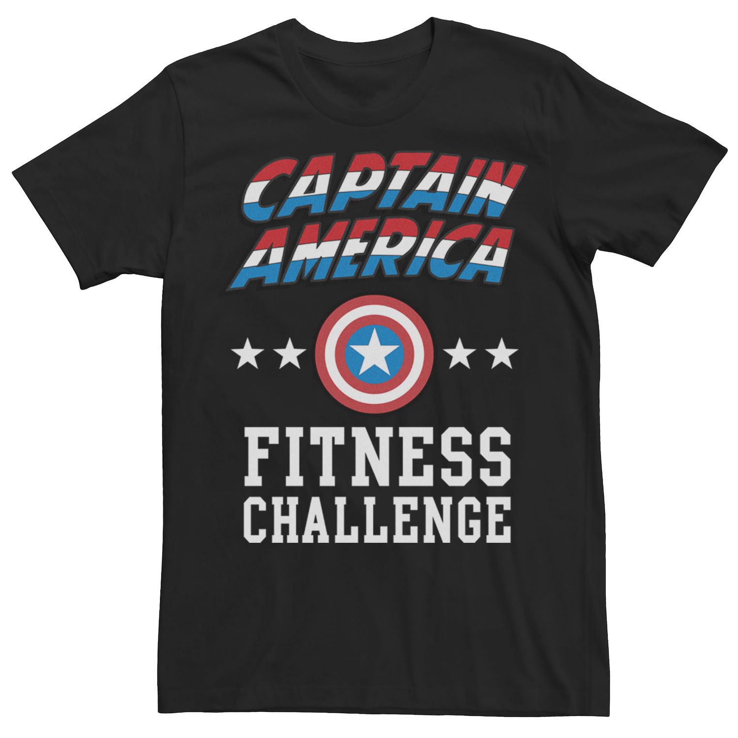 Мужская футболка для поднятия тяжестей «Капитан Америка» для фитнеса Marvel