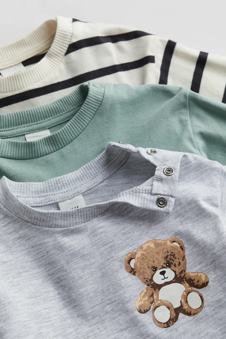 

Упаковка из 3 хлопковых рубашек H&M, зеленый