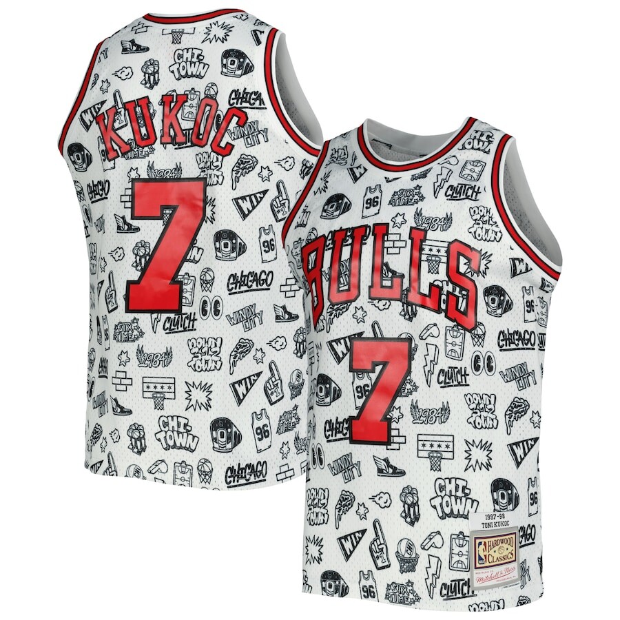 

Джерси Mitchell & Ness Chicago Bulls, белый