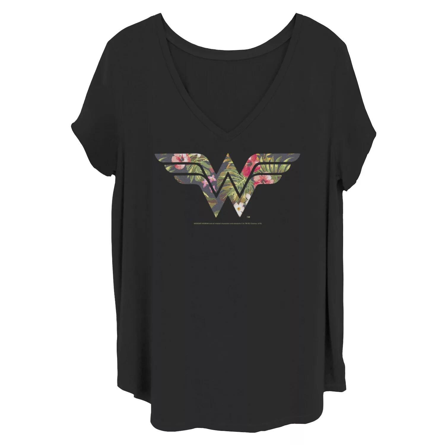 

Детская футболка больших размеров с тропическим логотипом DC Comics Wonder Woman Licensed Character