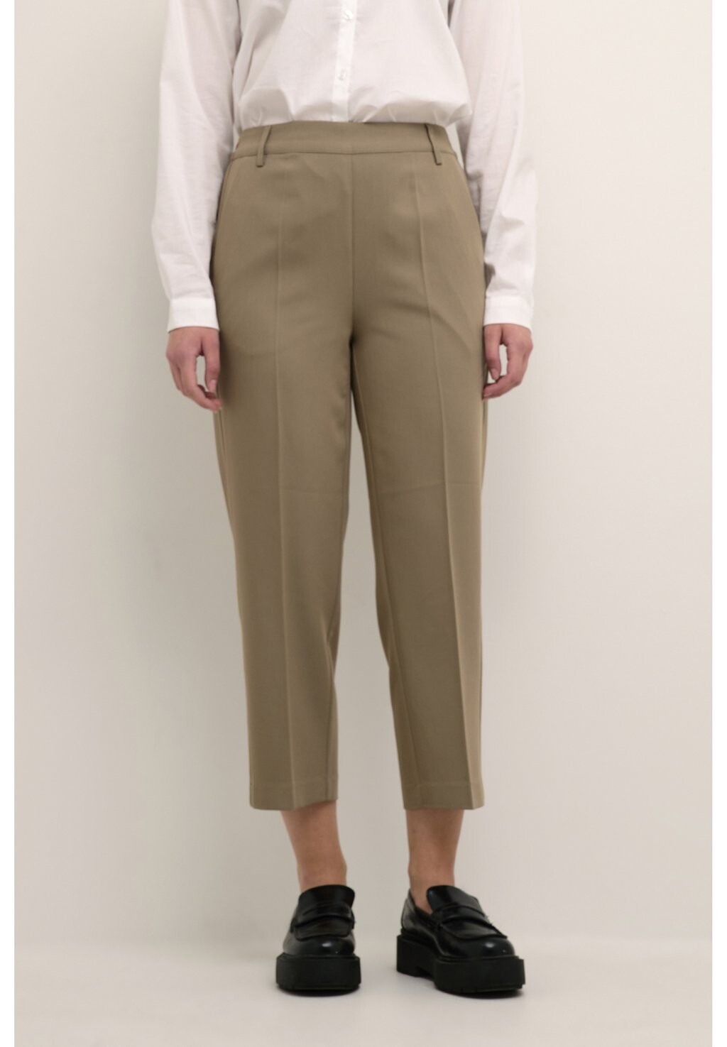 

Брюки Kaffe Sakura Hw Cropped, упавший камень, Коричневый