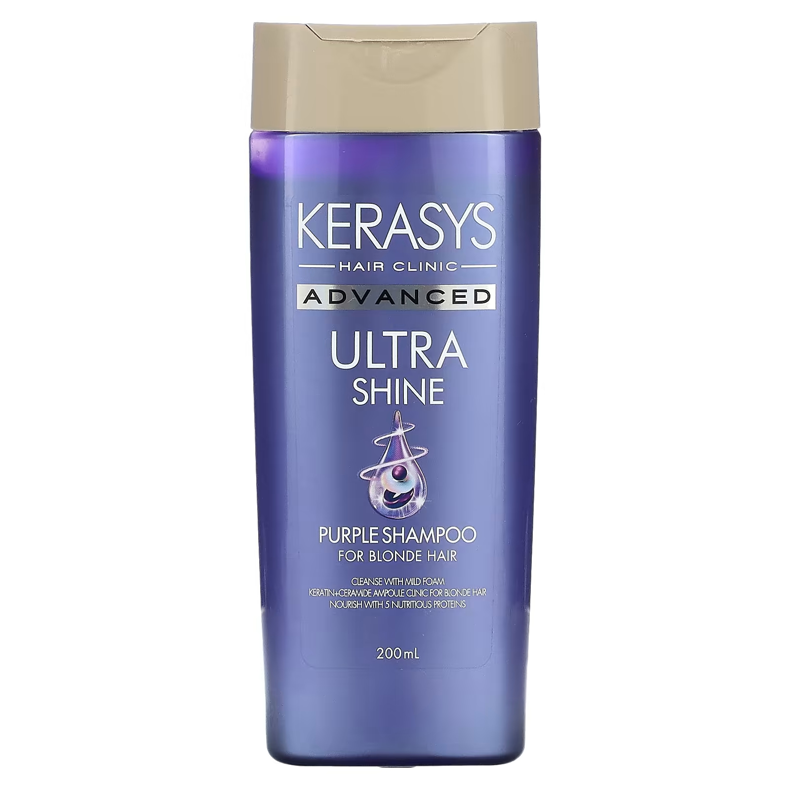 цена Шампунь Kerasys Advanced Ultra Shine Purple для светлых волос, 200 мл.