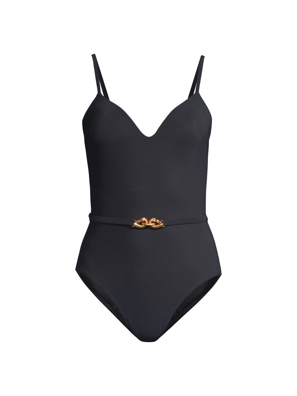 

Слитный купальник Jessa с поясом Tory Burch, черный
