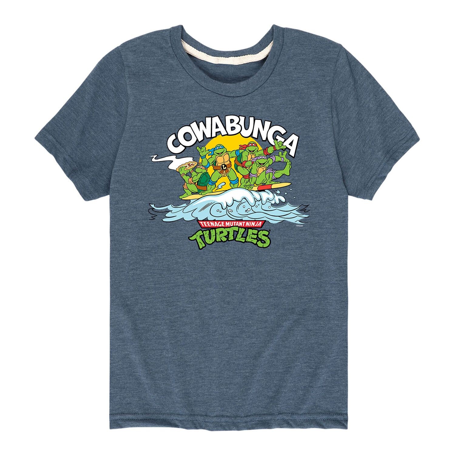 

Футболка с рисунком TMNT Cowabunga для мальчиков 8–20 лет Nickelodeon, синий