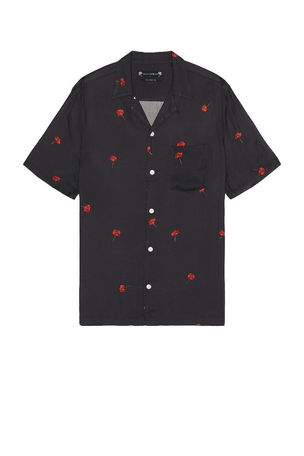 

Рубашка ALLSAINTS Poppies, цвет Jet Black
