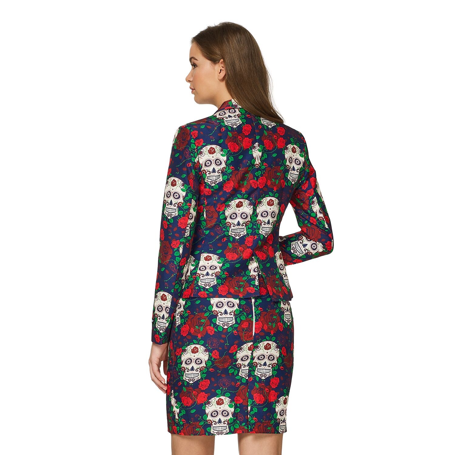 

Женский костюм Suitmeister Day of the Dead для Хэллоуина, комплект из куртки и юбки Suitmeister