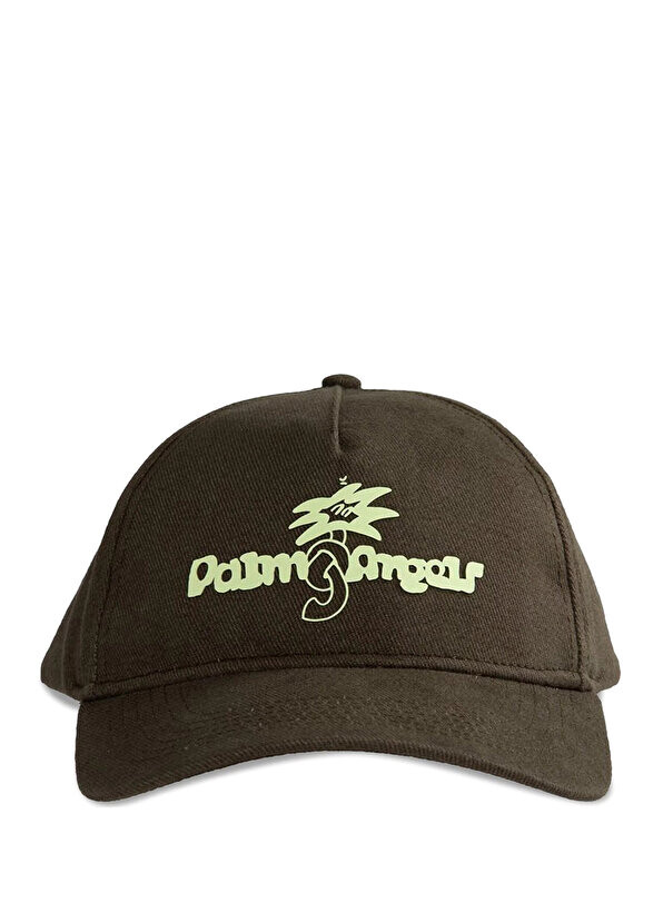 

Коричневая женская шляпа с логотипом Palm Angels