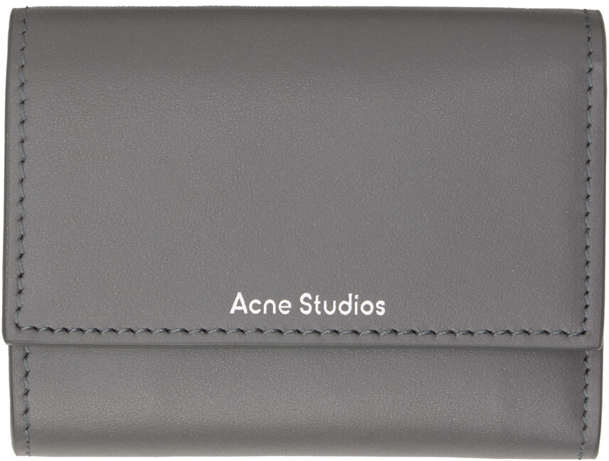 

Серый складной кошелек Темный Acne Studios
