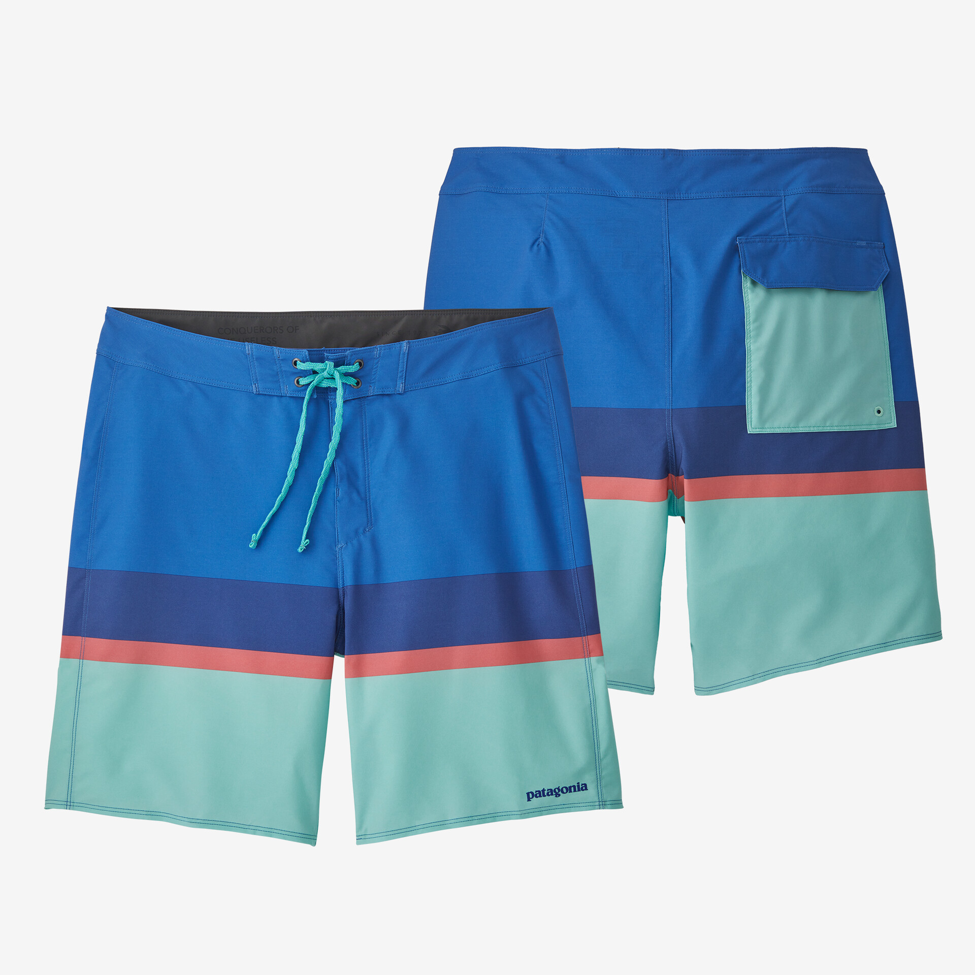 Мужские шорты для доски Hydropeak Patagonia, цвет Topa Stripe: Early Teal