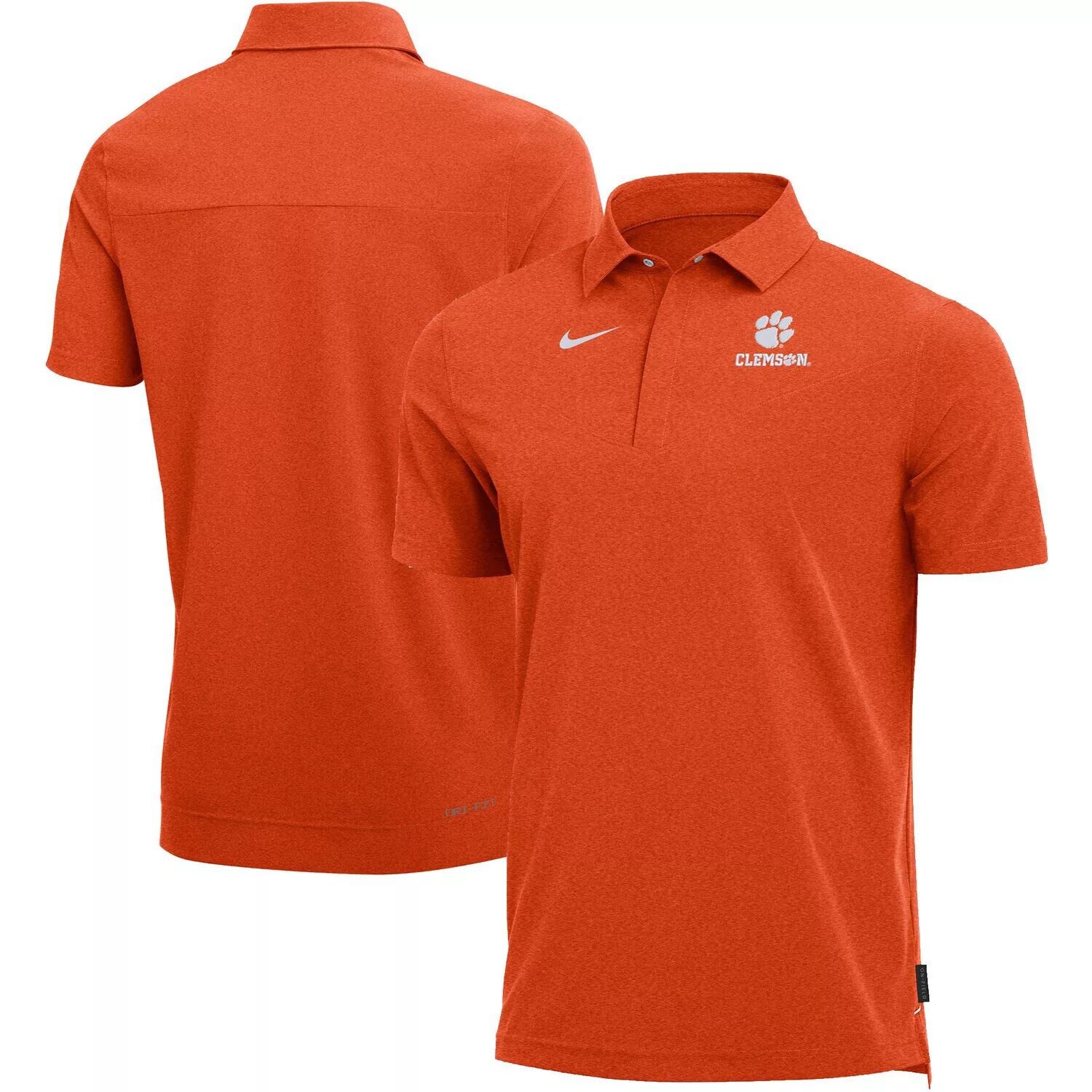 

Мужская футболка-поло с принтом оранжевого цвета Clemson Tigers Coach Performance Nike, Оранжевый