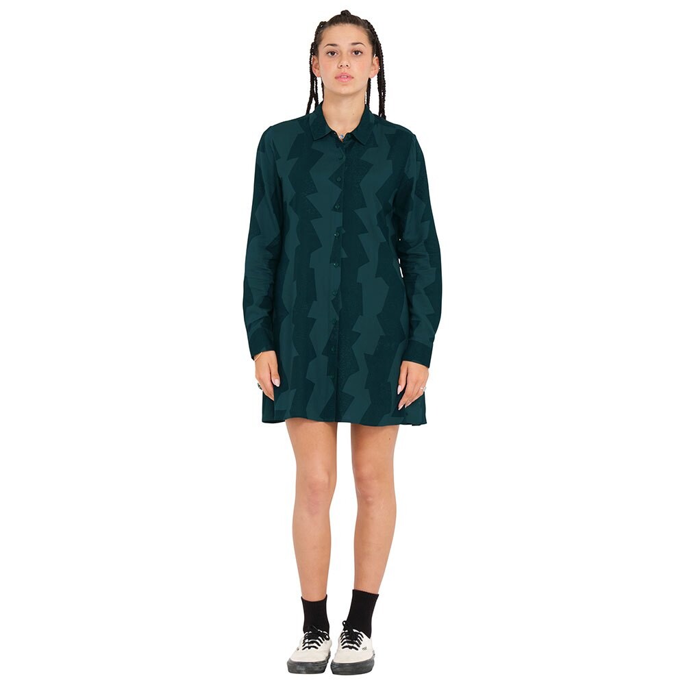

Короткое платье Volcom Uh Hu Honey Long Sleeve, зеленый