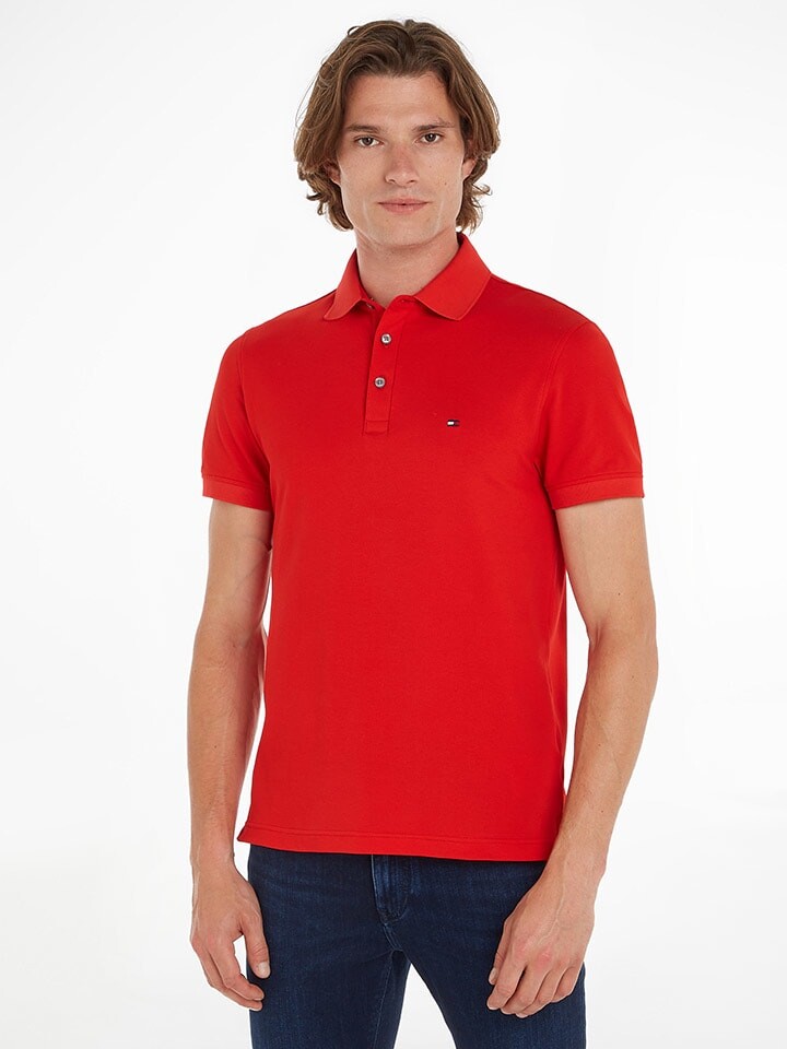 

Поло Tommy Hilfiger, красный