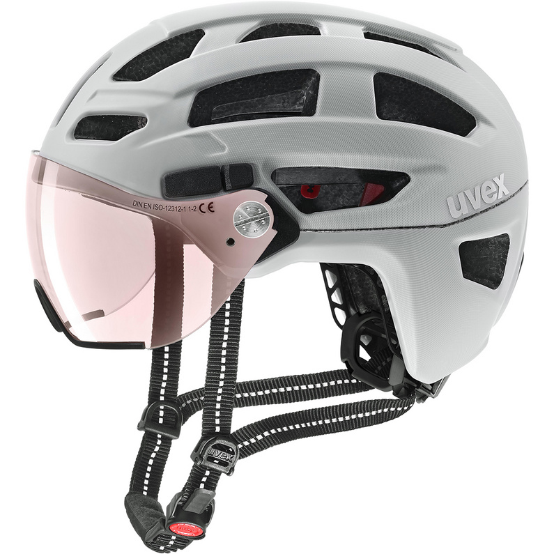 шлем uvex instinct visor черный размер 59 61 Велосипедный шлем Finale Visor Vario Uvex, серый