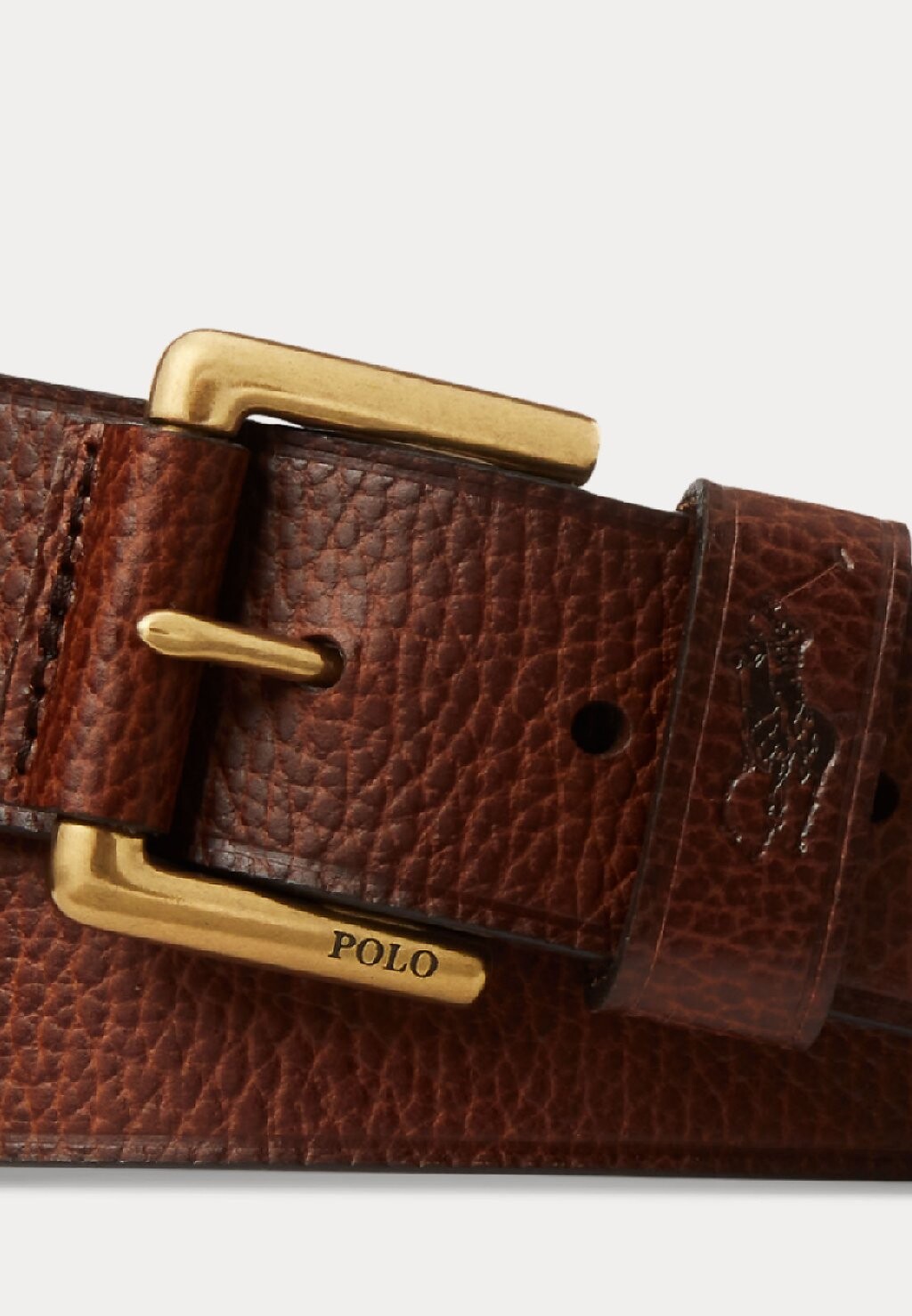 

Пояс SIGNATURE PONY LEATHER BELT Ralph Lauren, коричневый