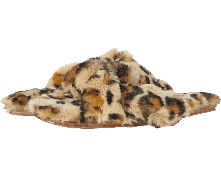 Домашняя обувь Madewell Crisscross Slipper, цвет Desert Dune Multi Leopard Faux Fur