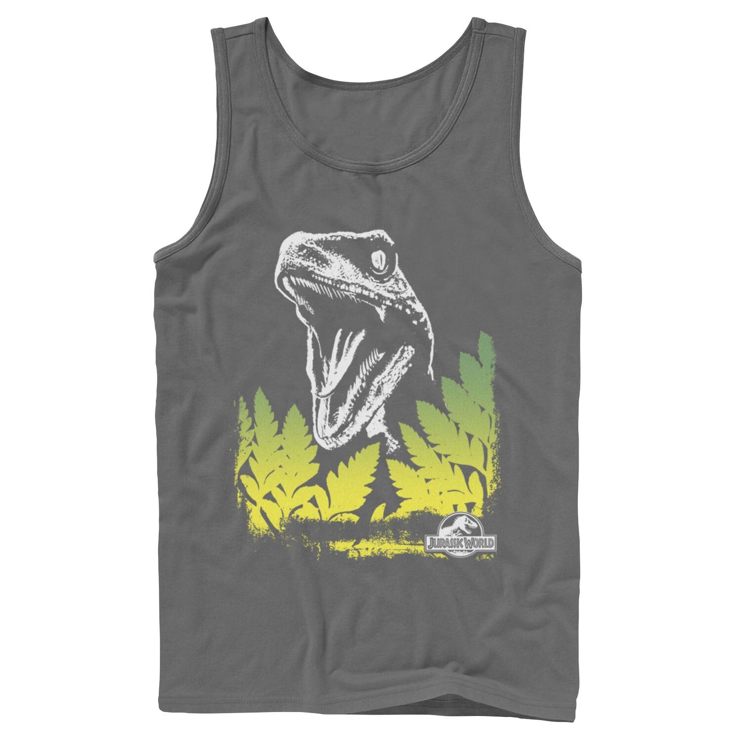 

Мужская майка с графическим рисунком Jurassic World Raptor Roaring Behind Busches Licensed Character