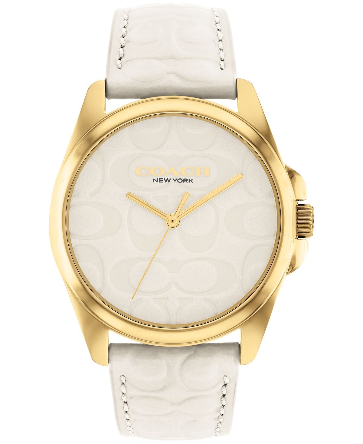 

Женские кожаные часы Greyson Signature с тиснением мелом, 36 мм COACH
