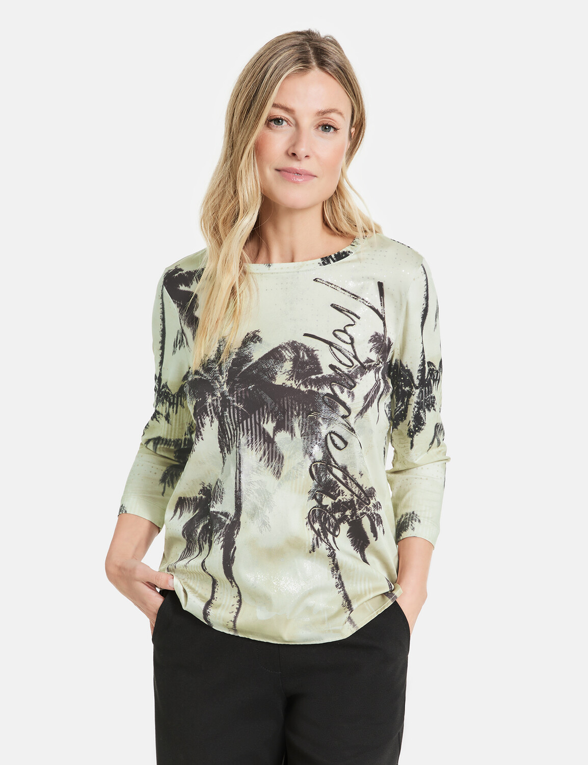 

Футболка Gerry Weber 3/4 Arm, цвет Ecru/Weiss Druck