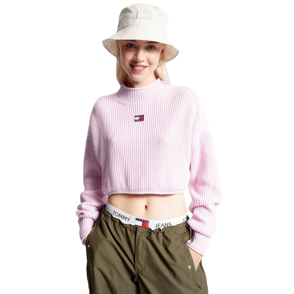 

Свитер Tommy Jeans Garment Dye Badge, фиолетовый