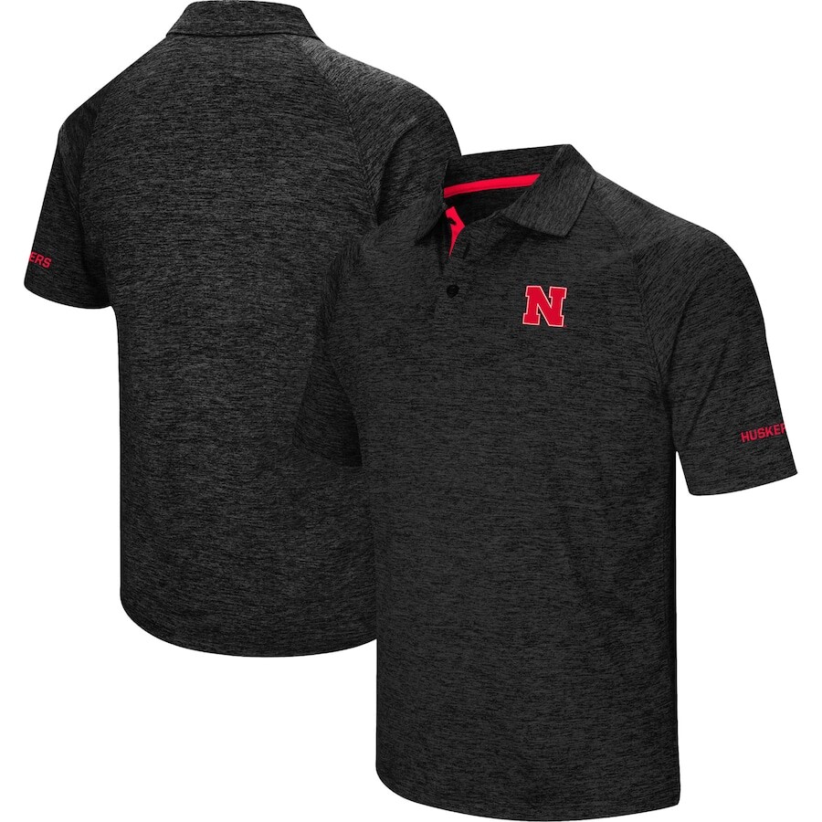 

Поло с коротким рукавом Colosseum Nebraska Huskers, черный