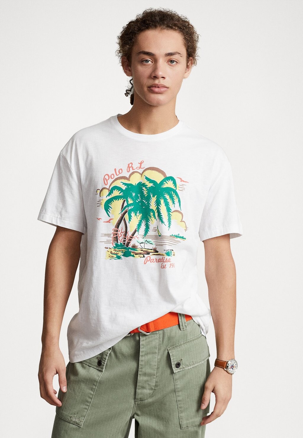 

Футболка с принтом Polo Ralph Lauren, белый