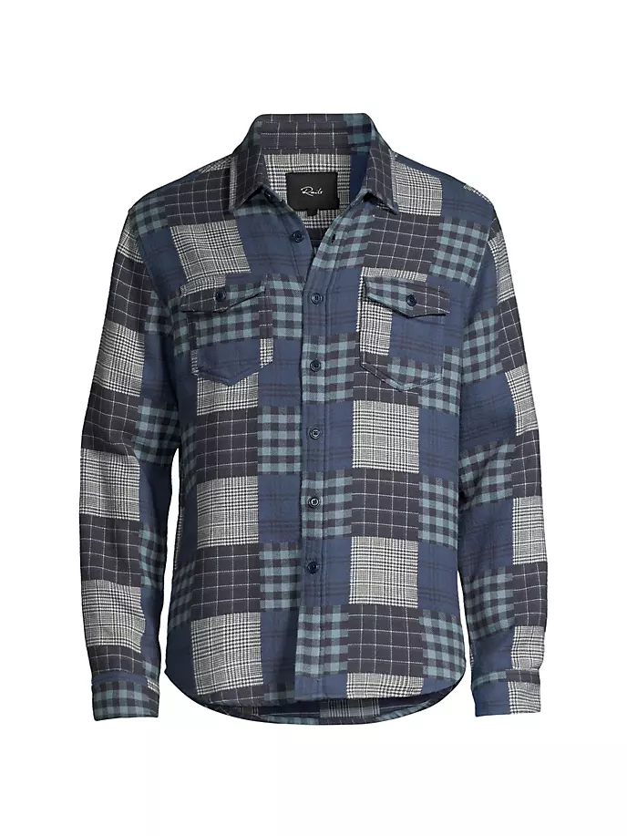 Рубашка на пуговицах Banton в стиле пэчворк Rails, синий