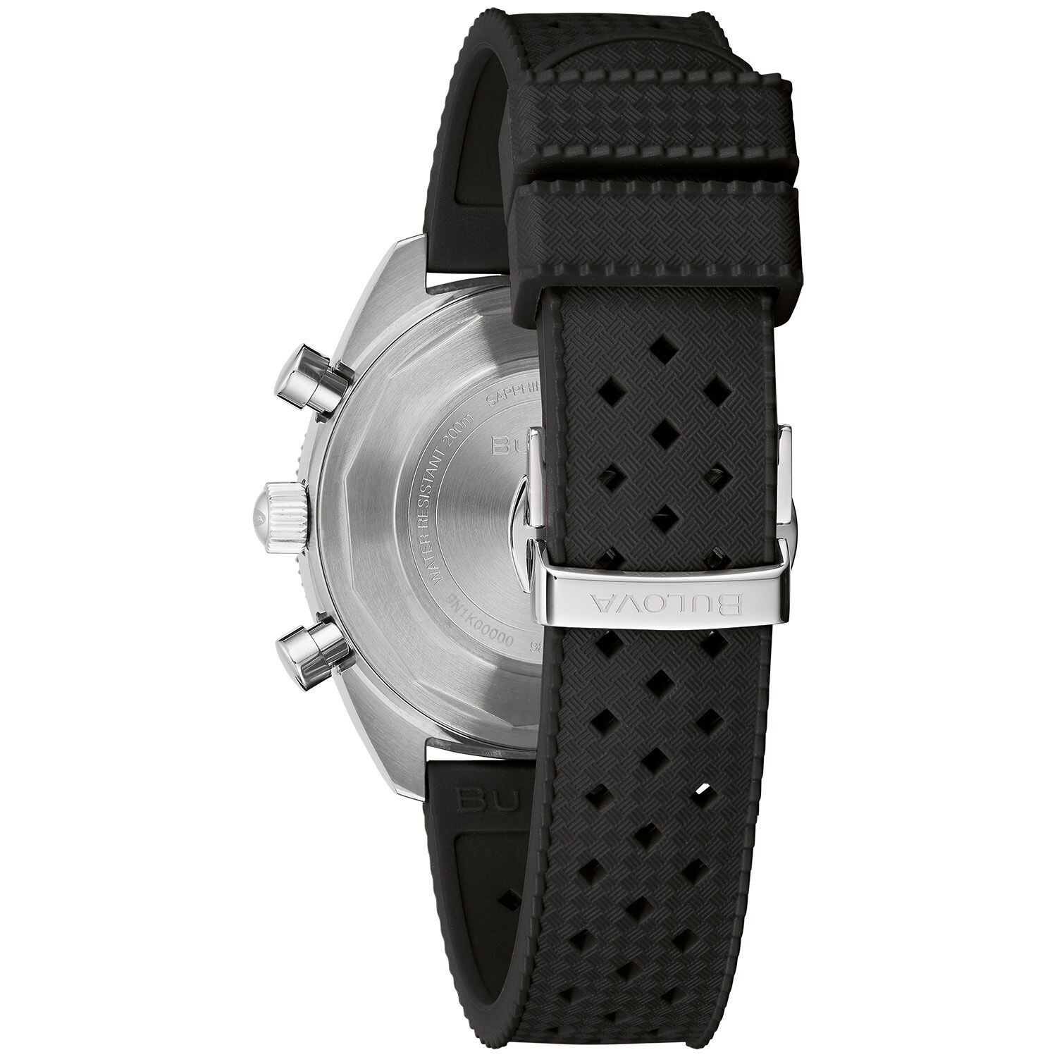 

Мужские часы с хронографом на черном силиконовом ремешке — 98A252K Bulova