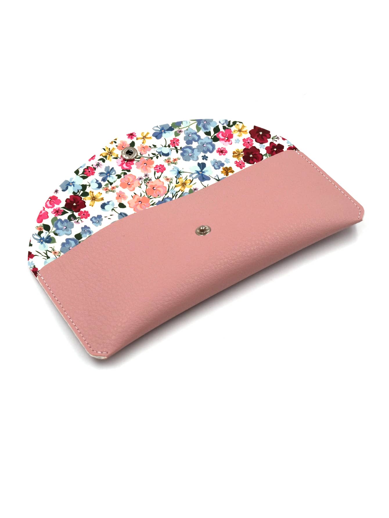 1 шт. модная женская сумка ярких цветов с цветочным узором и кнопками, розовый