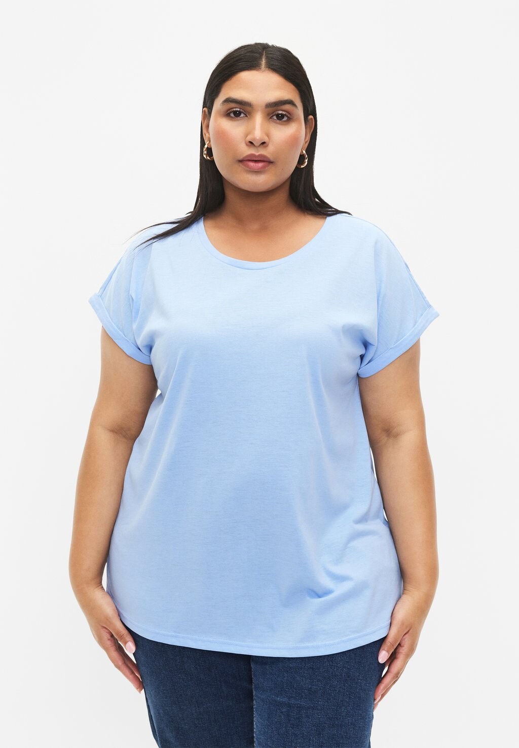 

Базовая футболка SHORT SLEEVED BLEND Zizzi, цвет serenity