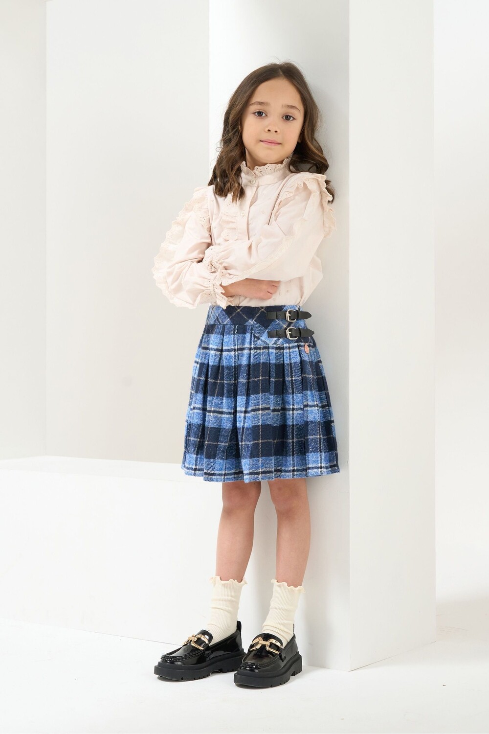 

Синяя юбка в клетку Macy Kilt Angel & Rocket, синий