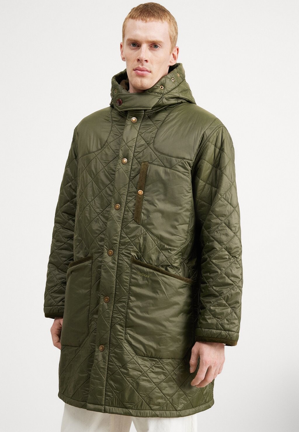 

Парка Barbour OVERNIGHT POLAR PARKA, оливковый