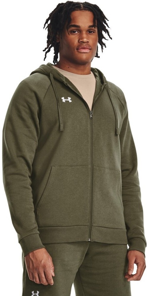 Толстовка Under Armour Hoodie UA Rival Fleece Fullzip Hoodie, зеленый