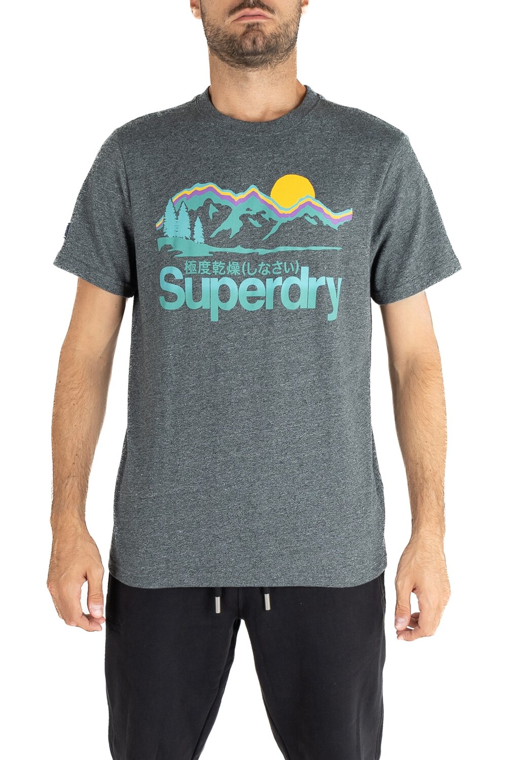 

Футболка Мужская ASPHALT GRIT SUPERDRY, серый