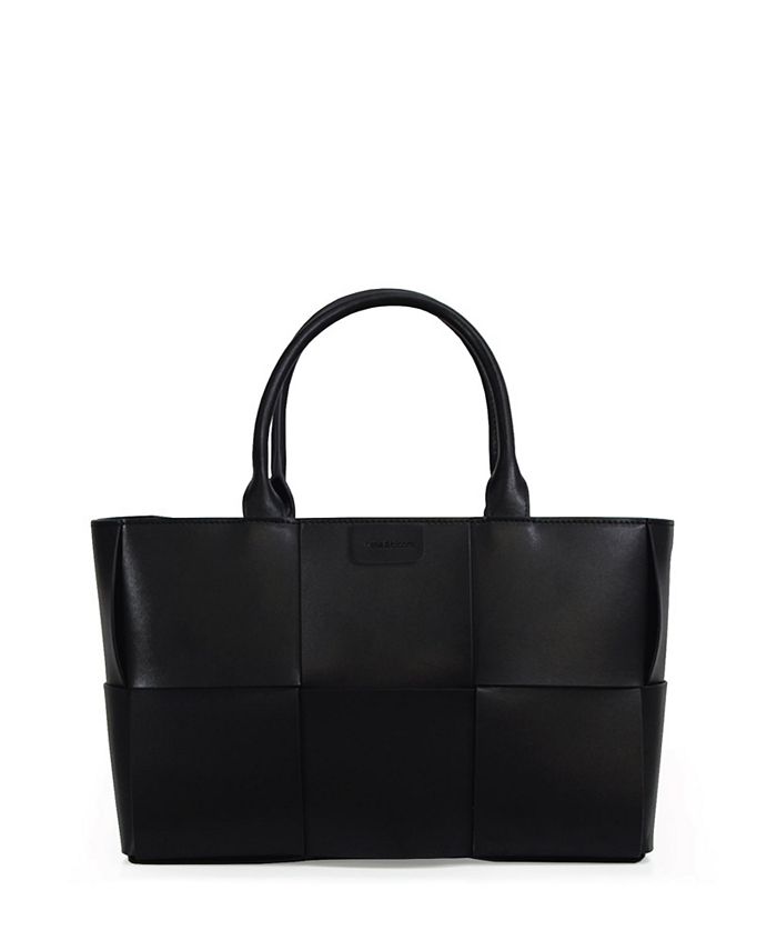 Женская тканая большая сумка Long Way Home Belle & Bloom, черный сумка из невыделанной плетеной кожи