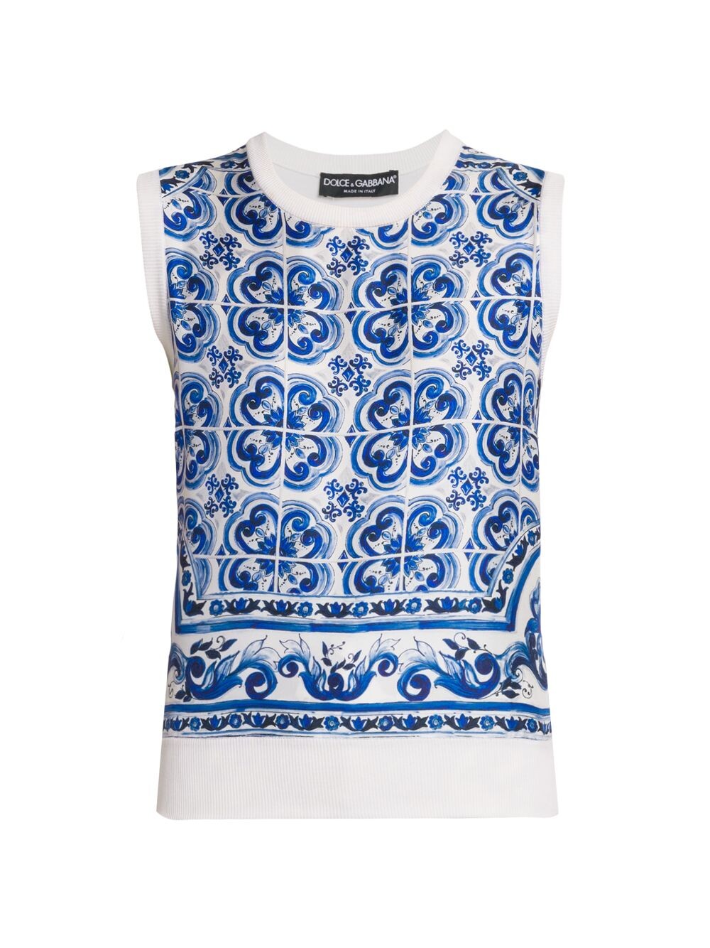 

Топ без рукавов Blu Mediterraneo с рисунком DOLCE&GABBANA