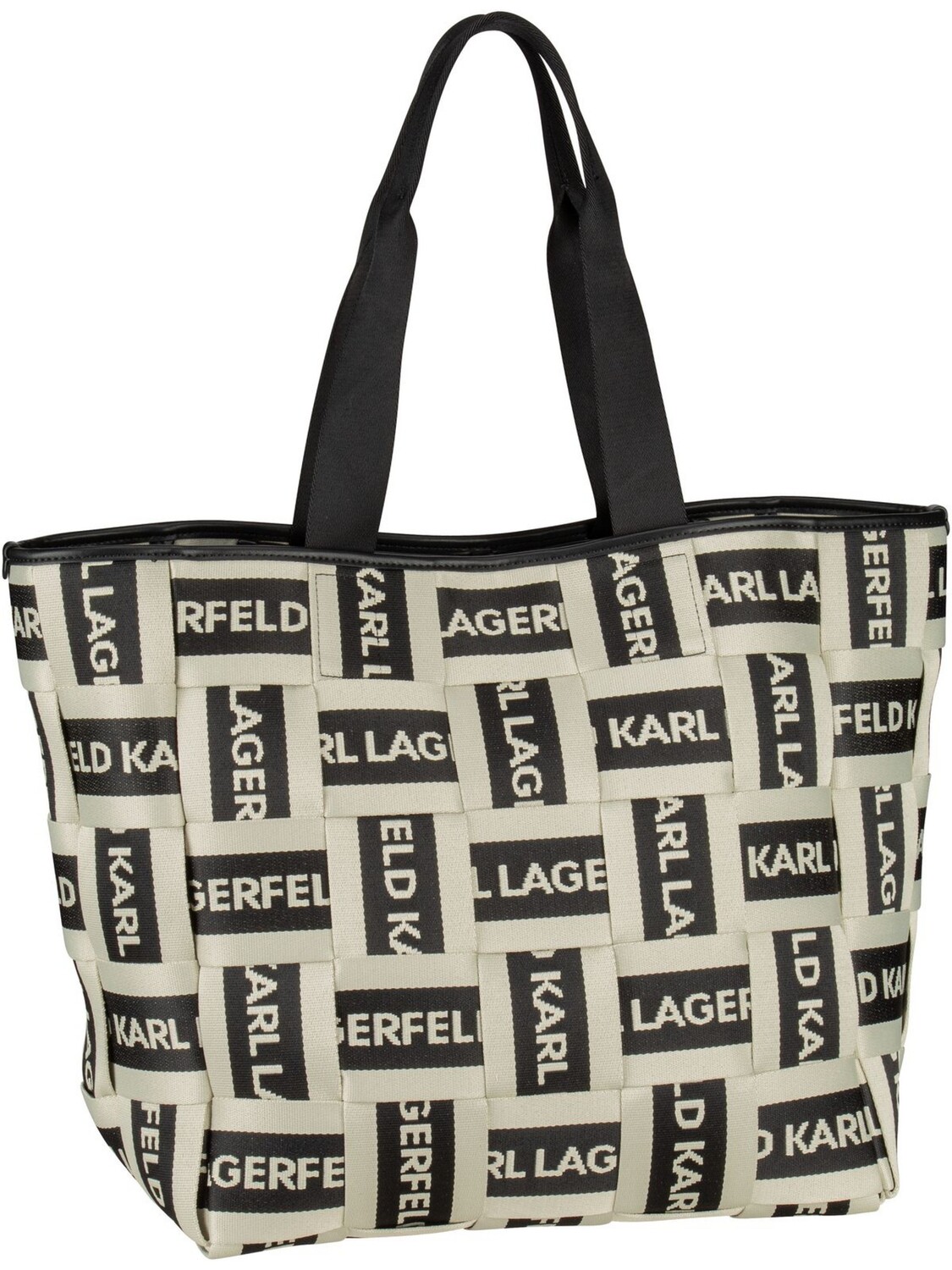 

Сумка шоппер Karl Lagerfeld K/Webbing Logo LG Tote, натуральный/черный