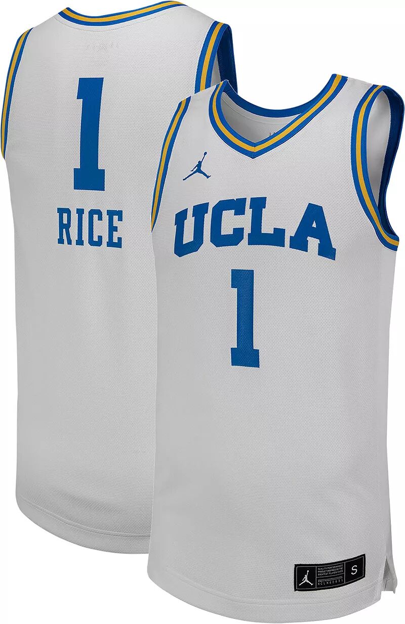 Женская баскетбольная майка Jordan UCLA Bruins #1 белого цвета Kiki Rice Replica
