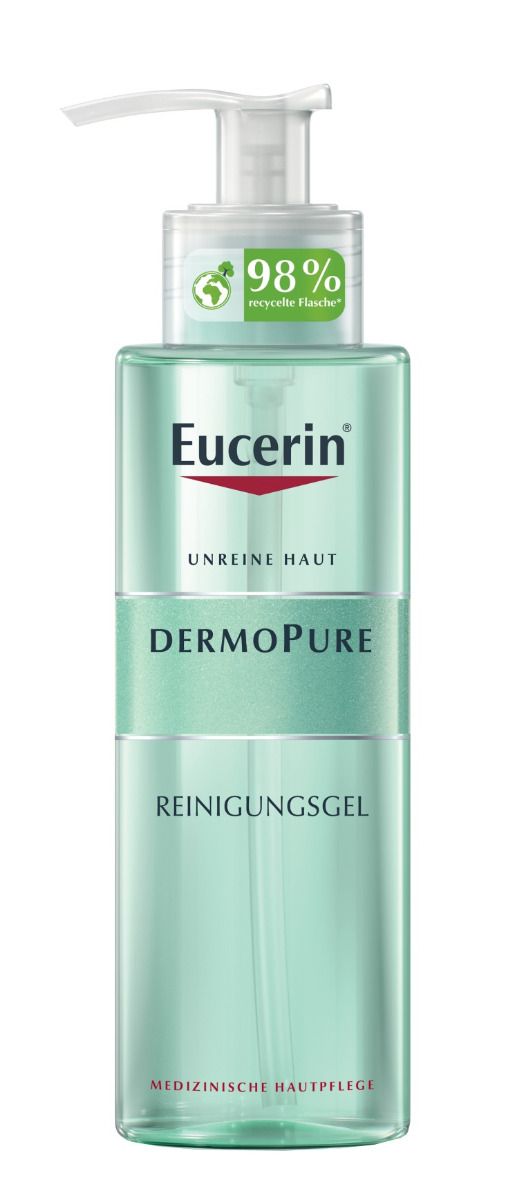 Eucerin Dermopure гель для умывания лица и тела, 400 ml очищающий гель для лица dermopure oil control gel concentrado triple efecto eucerin 150 мл