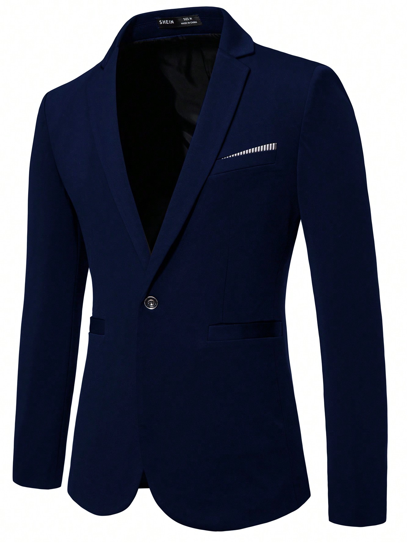 Мужской пиджак с длинными рукавами и зубчатыми лацканами Manfinity Mode, темно-синий