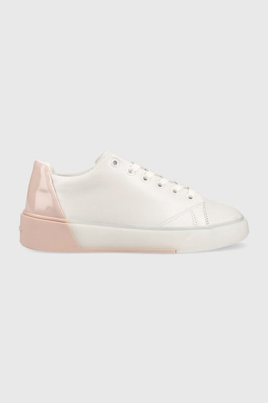 

Кожаные кроссовки HW0HW01378 HEEL COUNTER CUPSOLE LACE UP Calvin Klein, белый