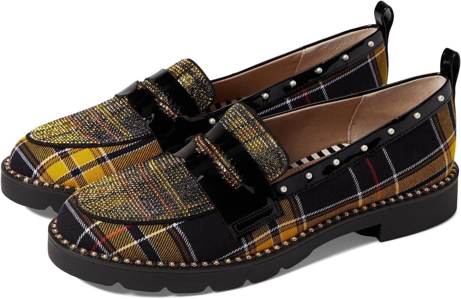 

Лоферы Halliee Blue by Betsey Johnson, цвет Yellow Plaid