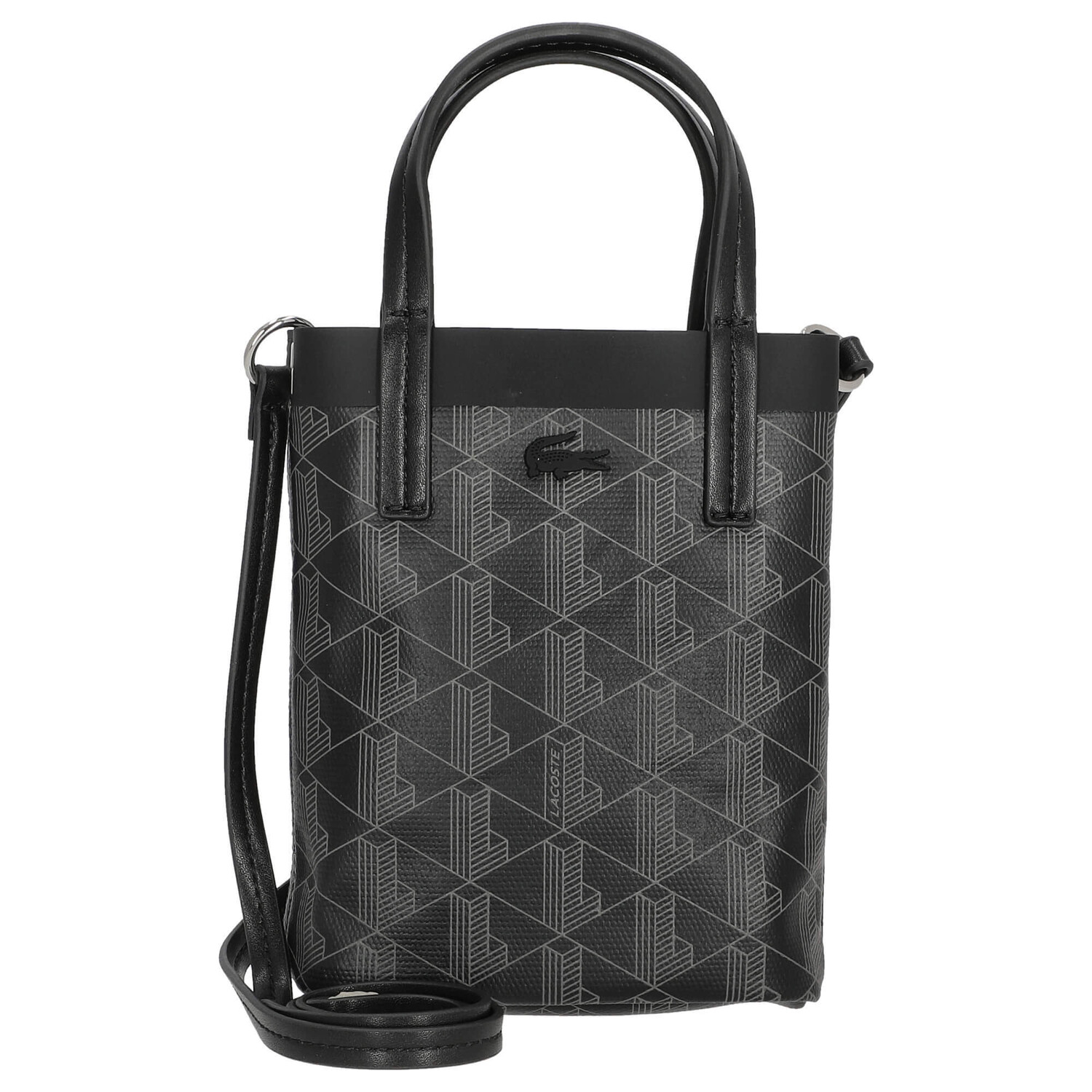 

Сумка через плечо Lacoste Zely Umhängetasche XS 17.5 см, цвет monogram noir gris