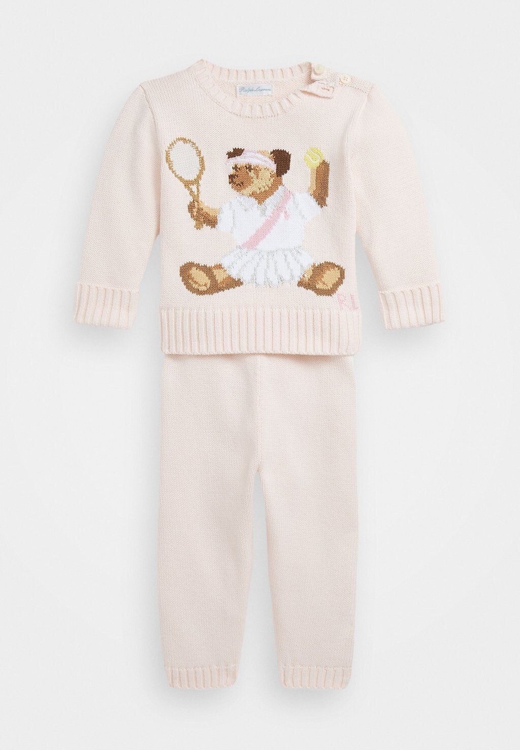 

Брюки из ткани PANT SET Polo Ralph Lauren, цвет delicate pink