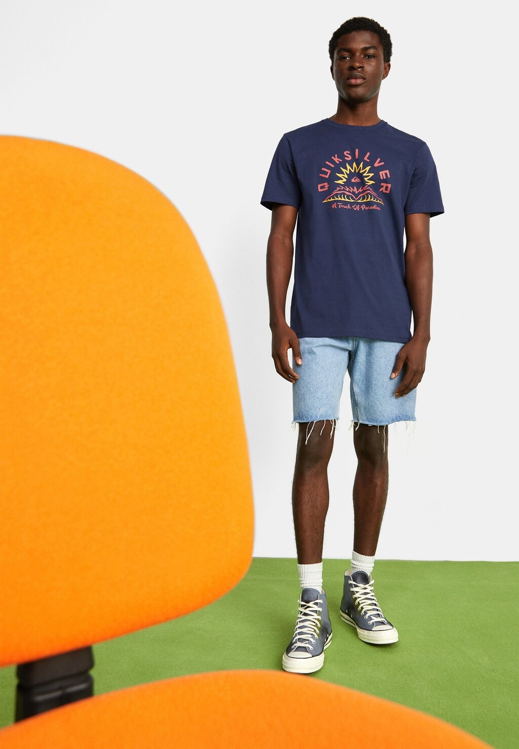 

футболка с принтом НАБОР TOUCH OF PARADISE 2 Quiksilver, военно-морская академия/обожженная глина