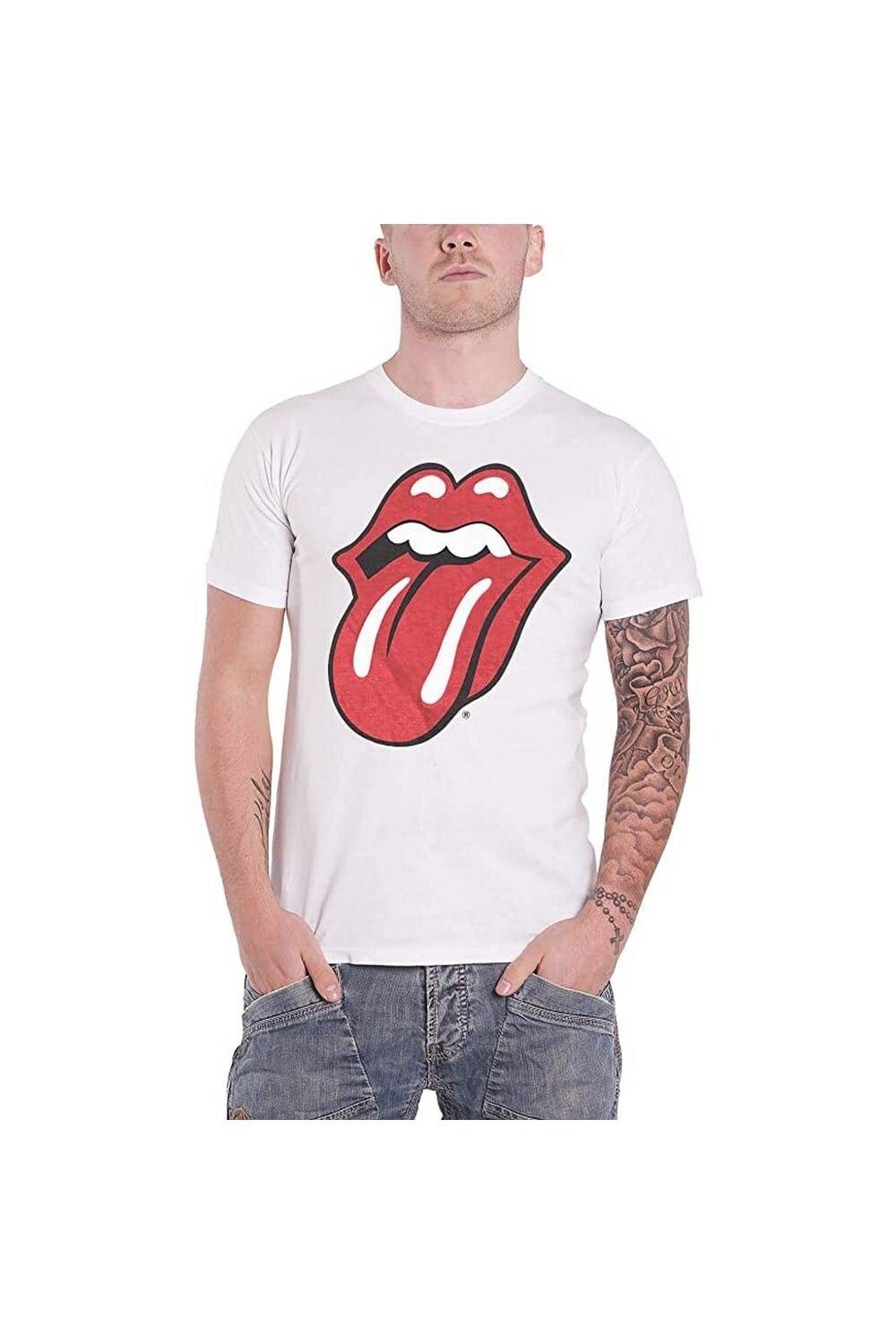 

Классическая футболка с языком The Rolling Stones, белый
