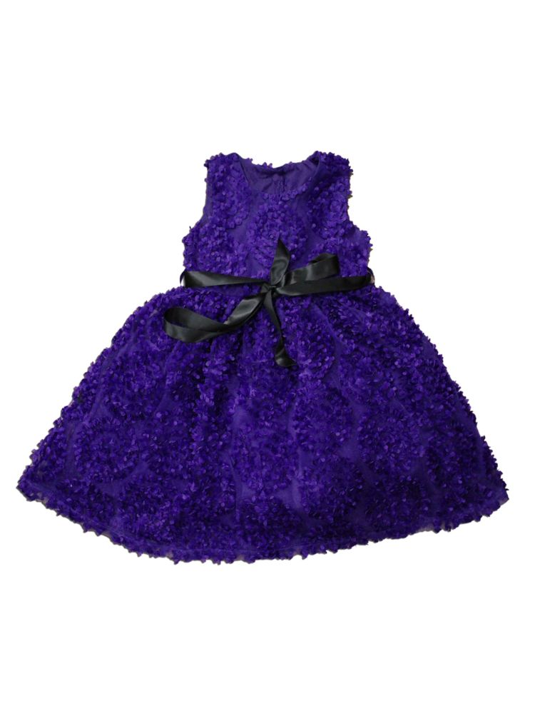 цена Текстурированное расклешенное платье для маленьких девочек и девочек Joe-Ella, фиолетовый