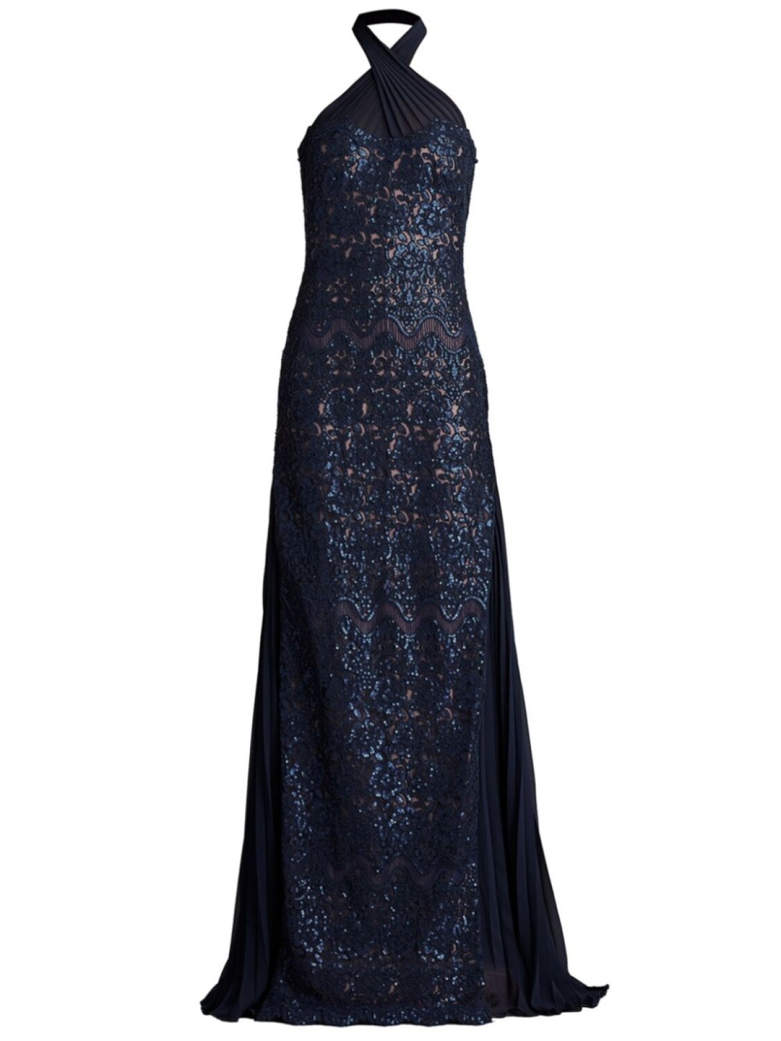 

Tadashi Shoji длинное платье с завязками, синий