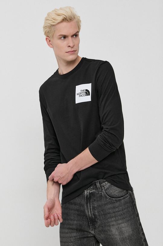 

Хлопковый топ с длинными рукавами The North Face, черный